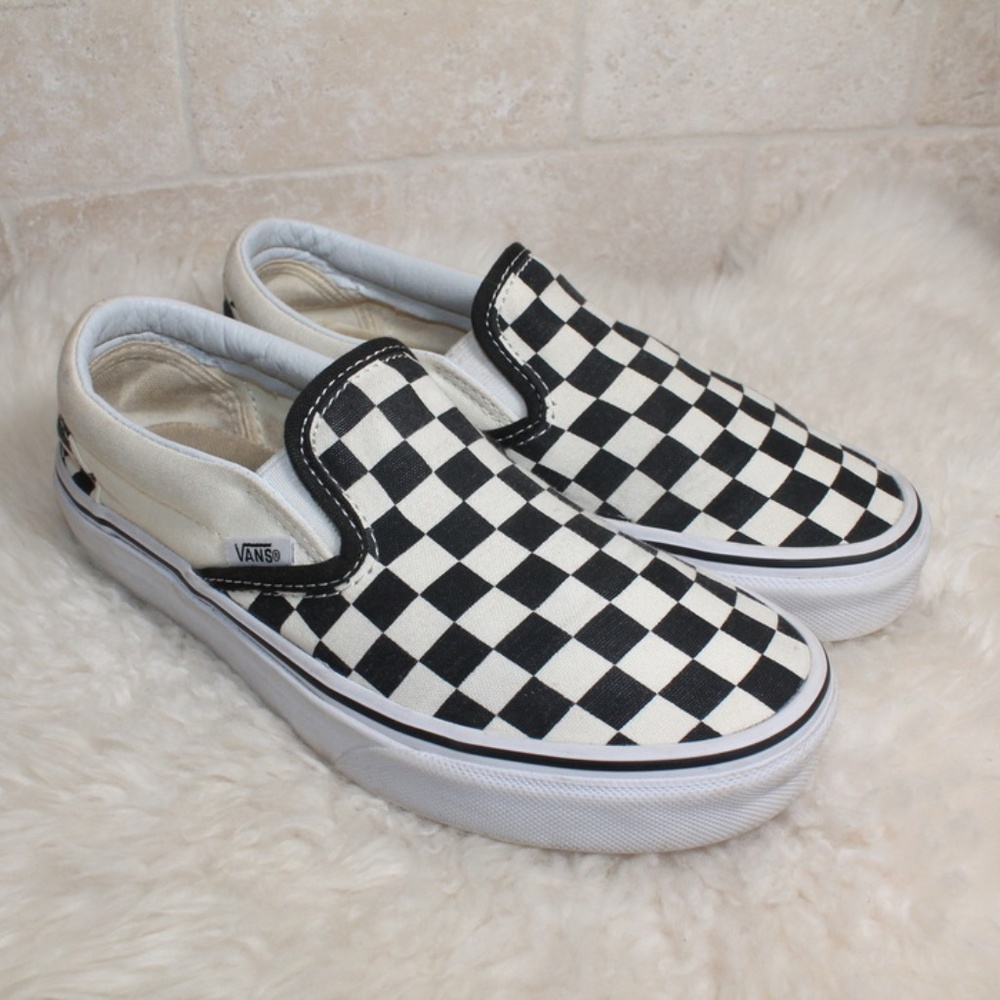 VANS Checkerboard Slip On Shoes - Picture 1 of 8